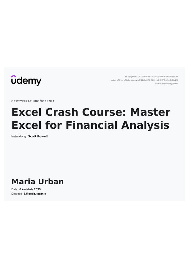 Master Excel for Finance Master Excel for Finance